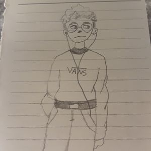 A drawing of a boy